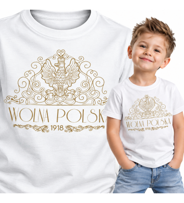koszulka dziecięca Patriotyczna WOLNA   POLSKA